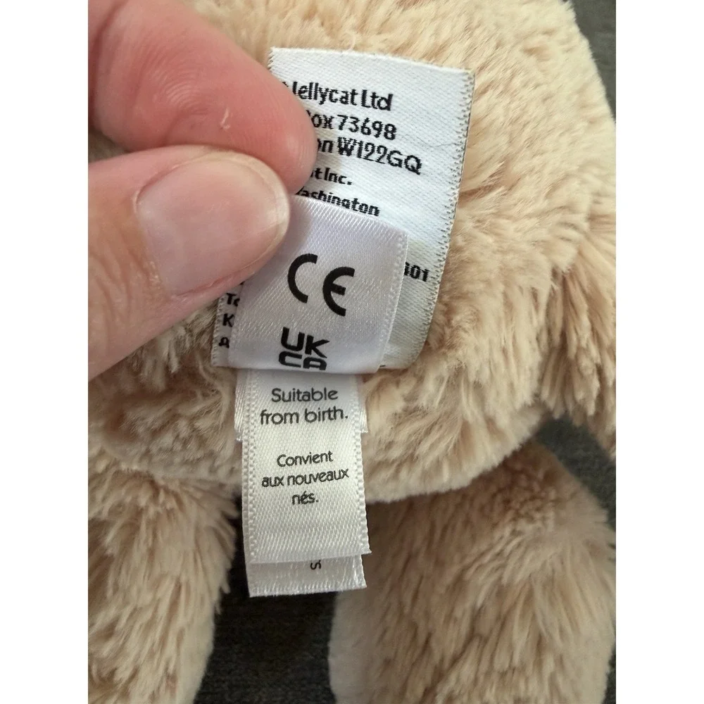 Jellycat Bashful Luxe Puppy Orlando Gold Tag, Shimmer Nose 12